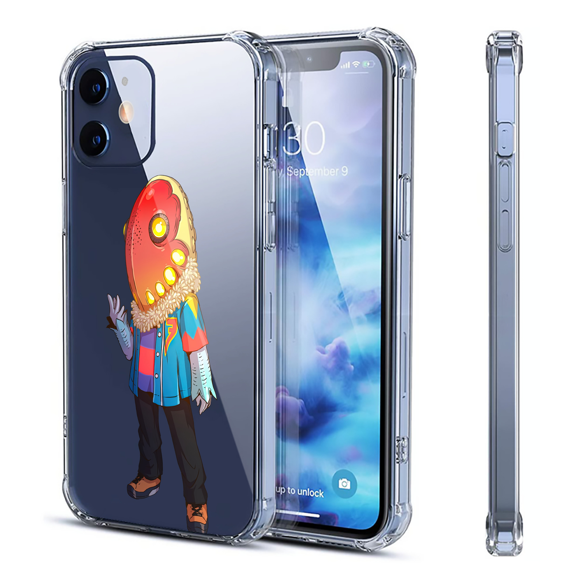 （画像用） ウルトラマン Ultraman 【iPhone 12シリーズ対応】透明スマホケース（クリアソフトケース）